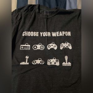 Gaming t-shirt chose your weapon